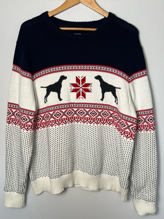 St. John's Bay Other - St. John’s Bay Men’s Fair Isle Crew Neck Sweater Dog Hunting Print Cottage XL